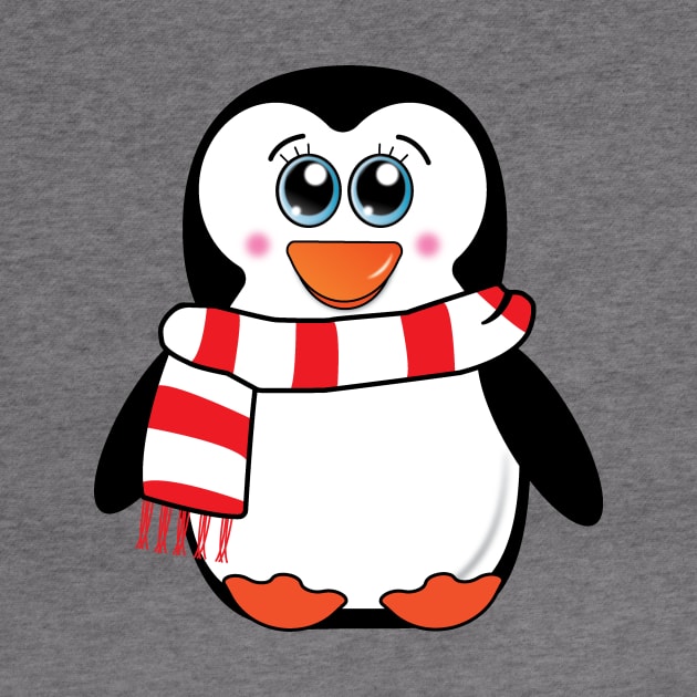 Cute Baby Penguin Christmas by KevinWillms1